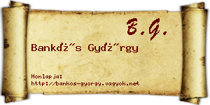 Bankós György névjegykártya